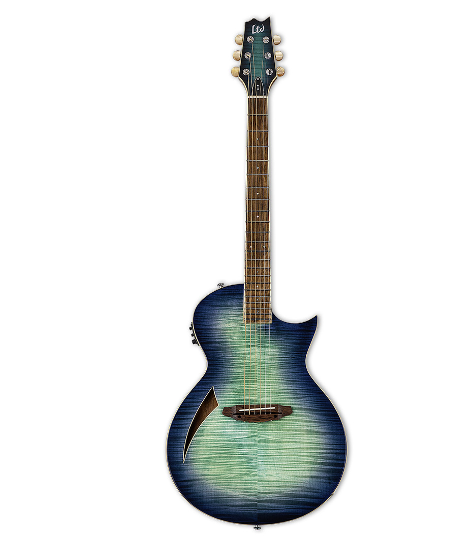 buy esp ltl6fmaqmb ltd tl 6 thinline acoustic guitar aqua