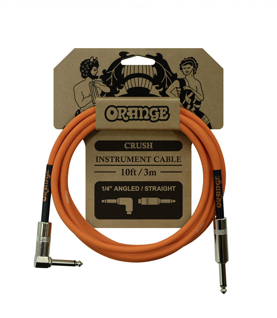 buy orange crush 10ft instrument cable angled to straig
