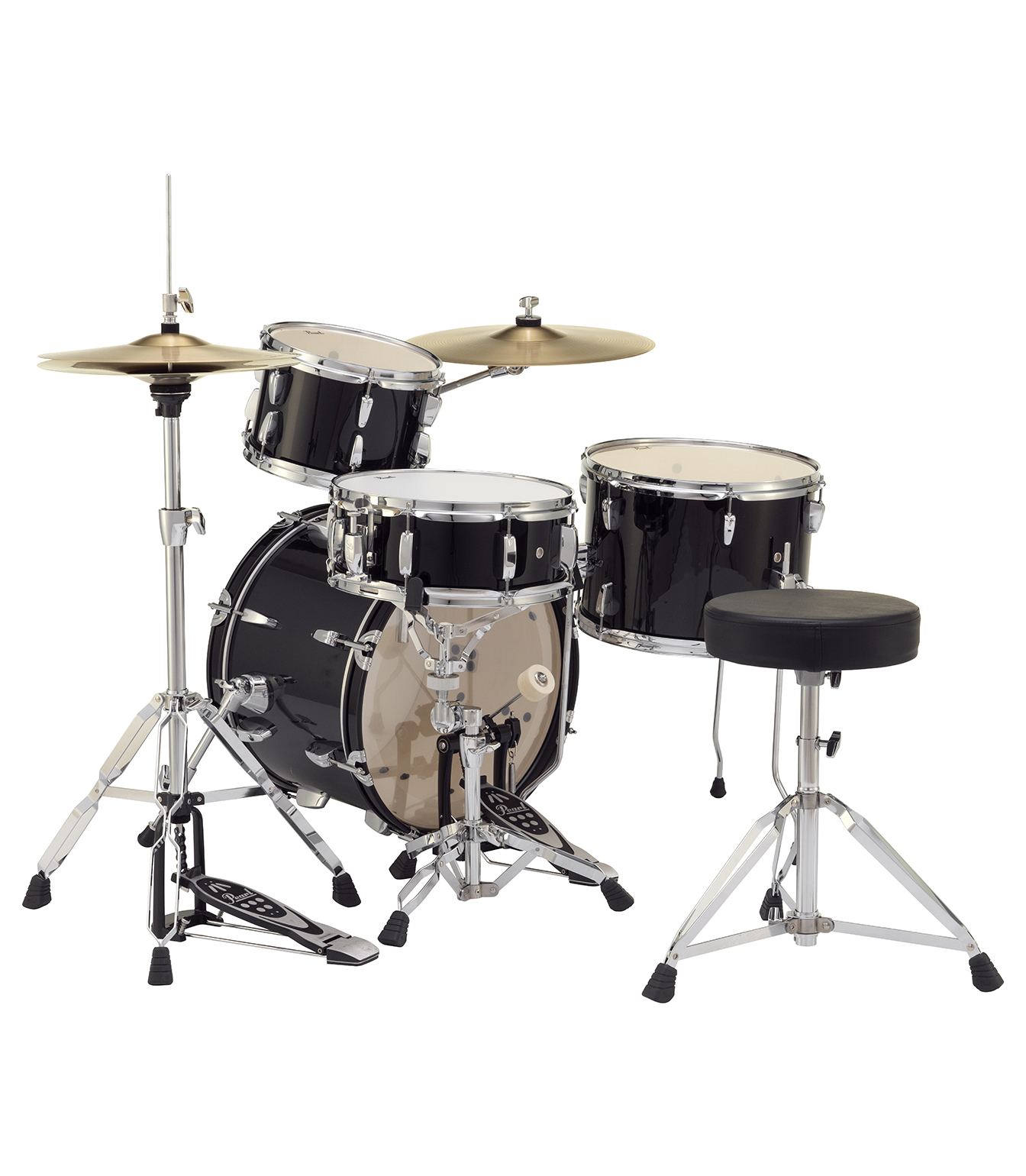 Road Show 4pc kit w Hardware Cymbals Jet Black - RS584C/C#31 - Melody House Dubai, UAE