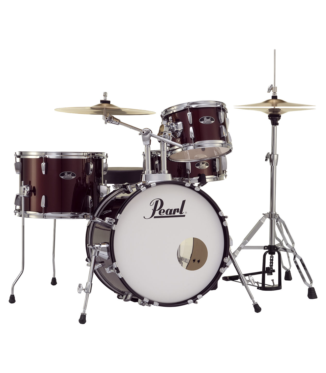 Road Show 4pc kit w Hardware Cymbals Red Wine - RS584C/C#91 - Melody House Dubai, UAE