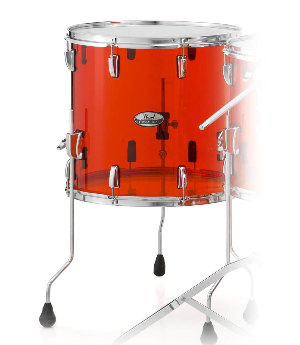 buy pearl crystal beat floor tom 16 x15 ruby red finish